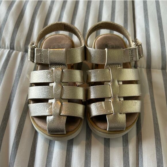 Cat & Jack Gold Sandals Toddler Girl Size 5C - Picture 1 of 4